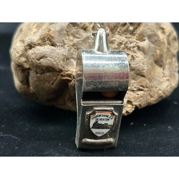 Vintage brass whistle of the railway worker/ guard Narrow Gauge Rail Road Silver - Picture 4 of 5